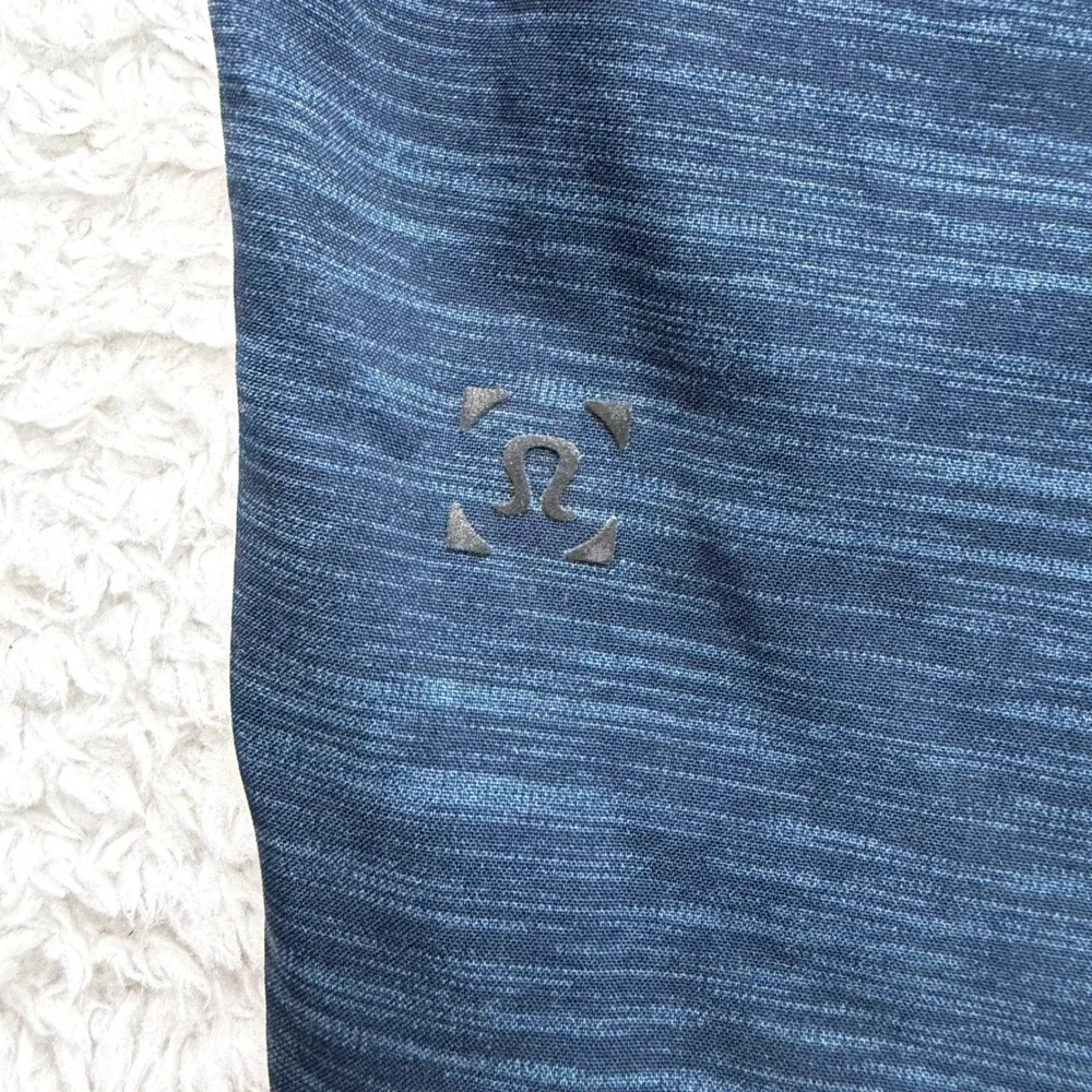 Lululemon Men Navy Blue Space Dye T.H.E. Short 9 Inch Inseam Athletic Gym Shorts